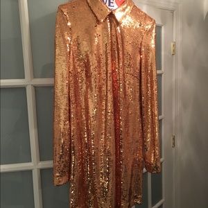 Gold sequin dress