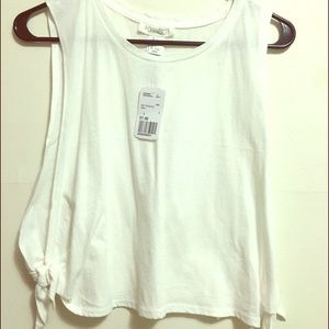 White open biker tank