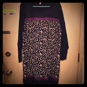 London Times cheetah sweater dress