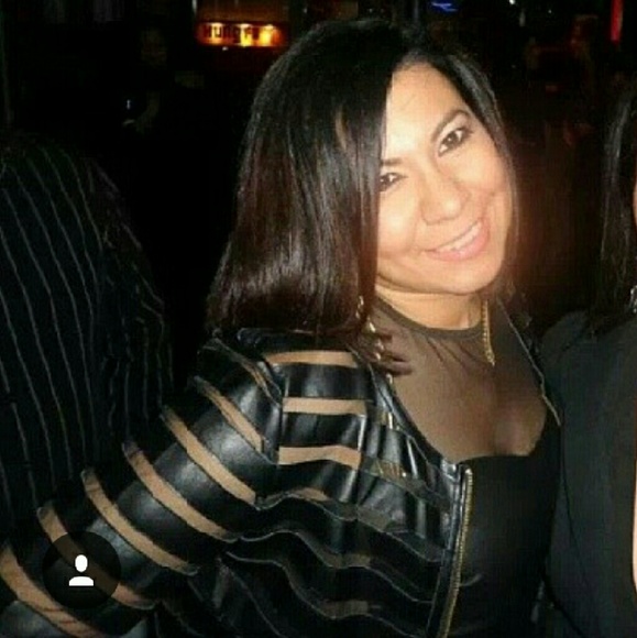 Black faux leather jacket