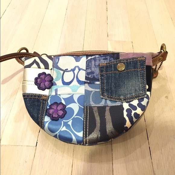 Coach mini patchwork cross body purse