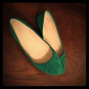 Turquoise Nine West Flats