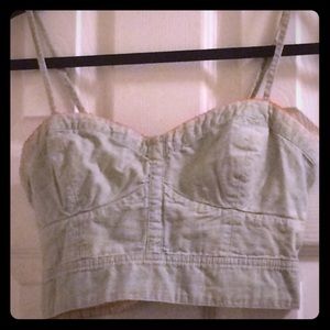American Eagle Denim Crop Top