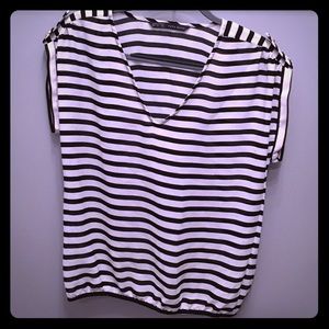 Black and white striped Zara shirt