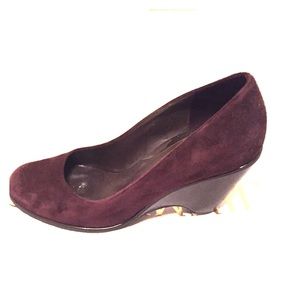 Cole Haan wedge suede shoes