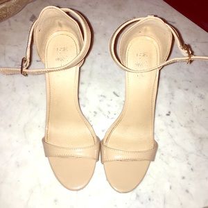 Nude heeled sandals