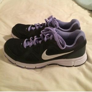 Nike black and lilac shoes