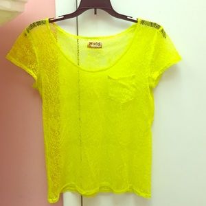 Lacy Bright Yellow Top