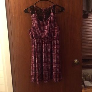 Forever 21 purple dyed dress with lace back