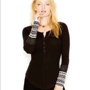 NWT black ski lodge thermal