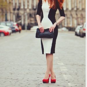 Red Suede Platform Pumps Patent Heel Steve Madden