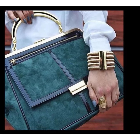 BALMAIN for H&M green suede bag - Picture 4 of 4
