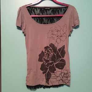 Open Lacey Back T-Shirt
