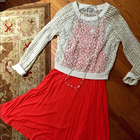Zara Sweaters - Cream ZARA trafaluc crocheted sweater small
