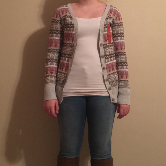 Pastel Aztec print cardigan - Picture 1 of 3