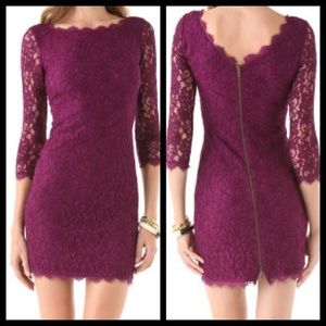 Diane Von Furstenberg DVF Zarita dress sz 2 plum