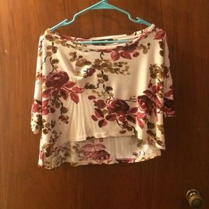 Forever 21 floral crop top size medium
