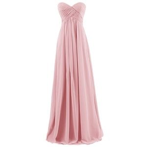Blush Sweetheart Long Evening Gown