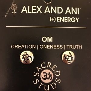 Alex and Ani OM earrings