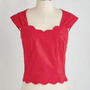 Collectif Lola Mini Dot Crop top