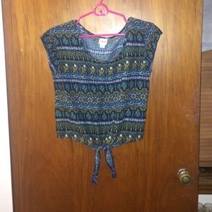 Target Mossimo floral crop top size medium