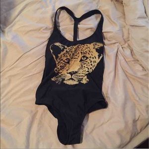 Leopard one piece bathing suit