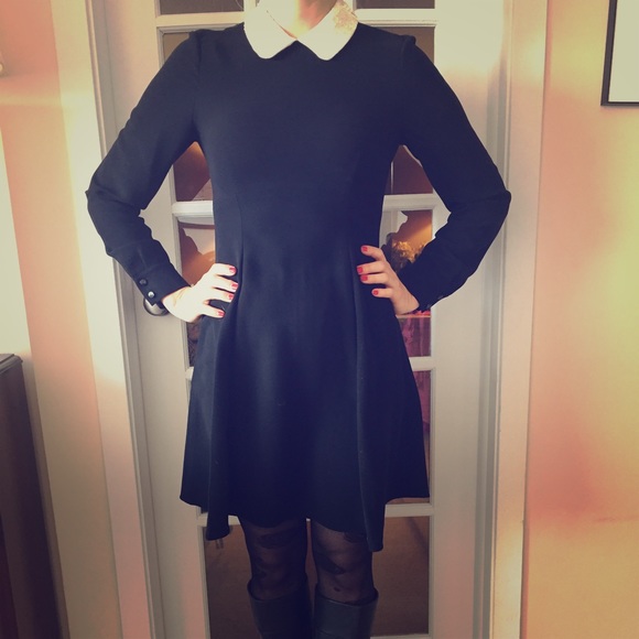 Kate Spade black dress with white collar