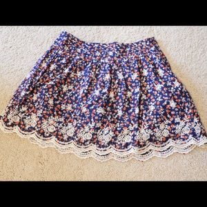 Floral & lace skirt from Forever 21