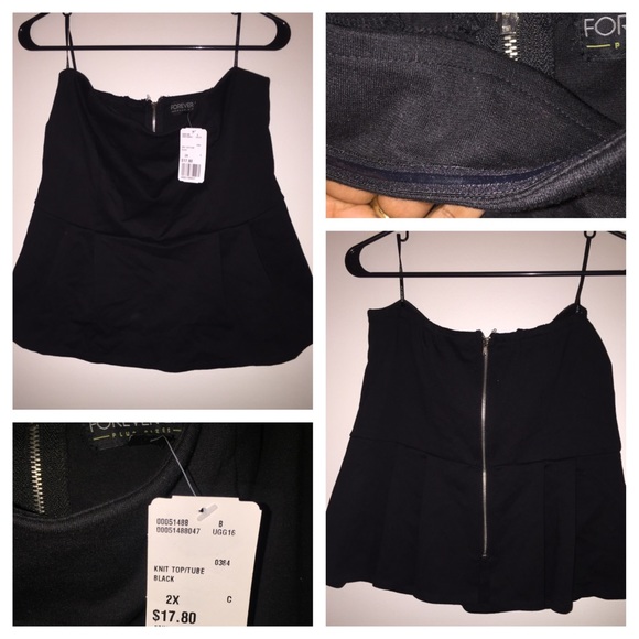 Forever 21+ Ruffled Bottom Strapless Top - Picture 2 of 2