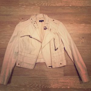 Bebe faux leather jacket in cream