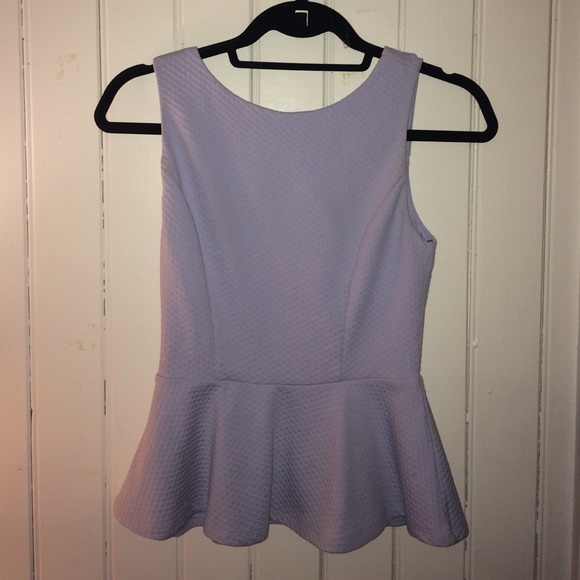 Lavender Forever21 peplum shirt