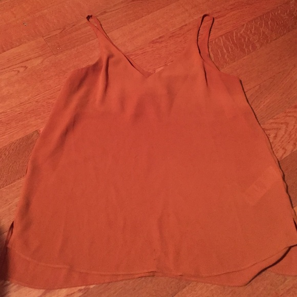 Tan spaghetti strap v-neck tank!