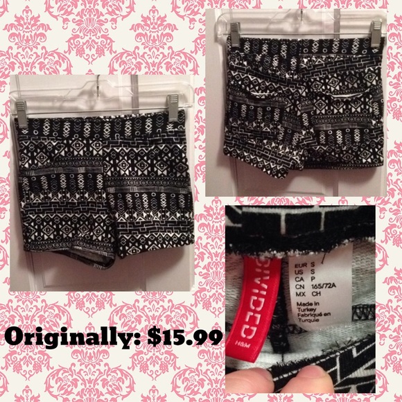 SOLD!! H&M tribal print stretchy shorts - Picture 1 of 1
