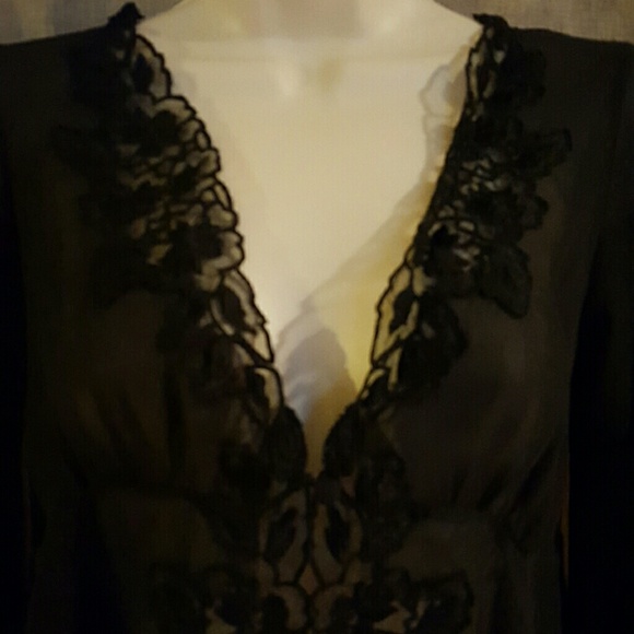 Chiffon black top - Picture 2 of 4