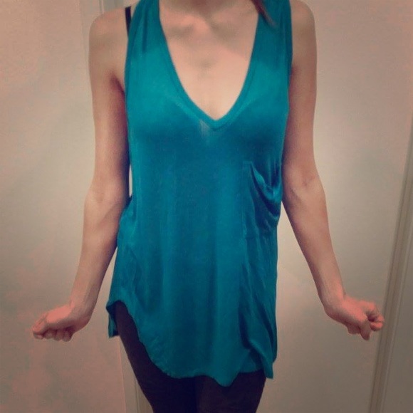 Teal blouse