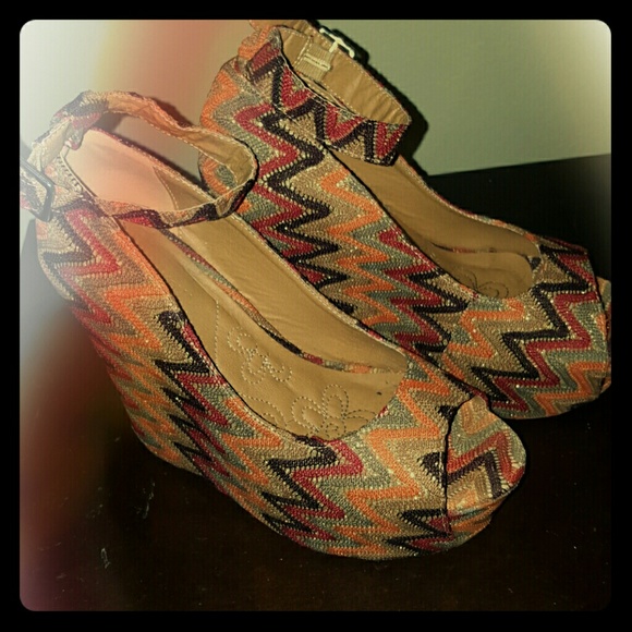 Edgy multi colored heels