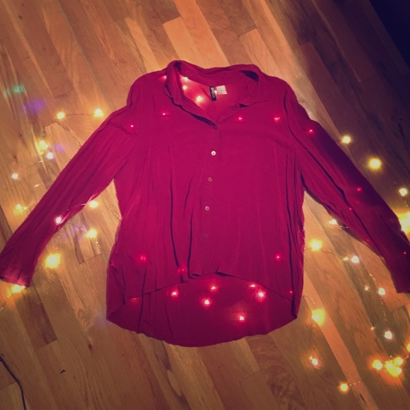 Cranberry H&M High- Low Button Down