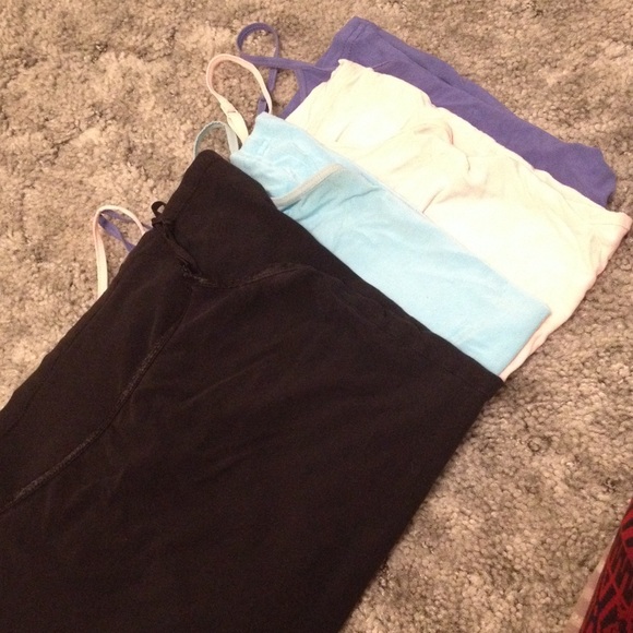 Four spaghetti strap tank tops