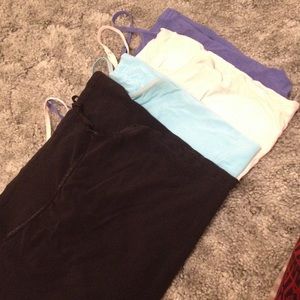 Four spaghetti strap tank tops