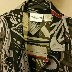 CHICO'S Sheer cover up/cardigan