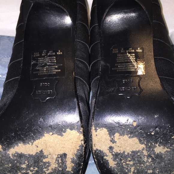 Gently used Unlisted black satin heels - Picture 4 of 4