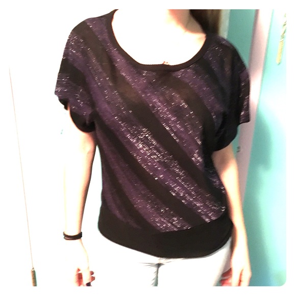Striped purple blouse