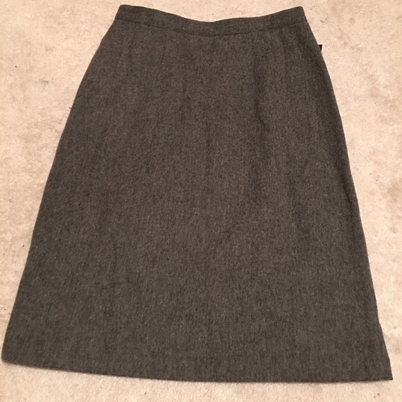 NBW: Grey Wool Pencil Skirt