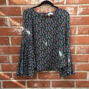 Mimi Chica Long Sleeved Flower Print Shirt