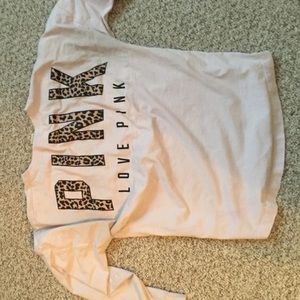 VS Baby pink, leopard print shirt *hard to find*