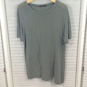 Brandy Melville Navy Green Over sized Shirt