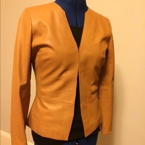Banana Republic tan leather jacket.