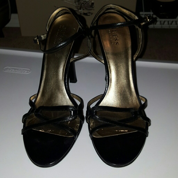 Guess by Marciano black leather heels