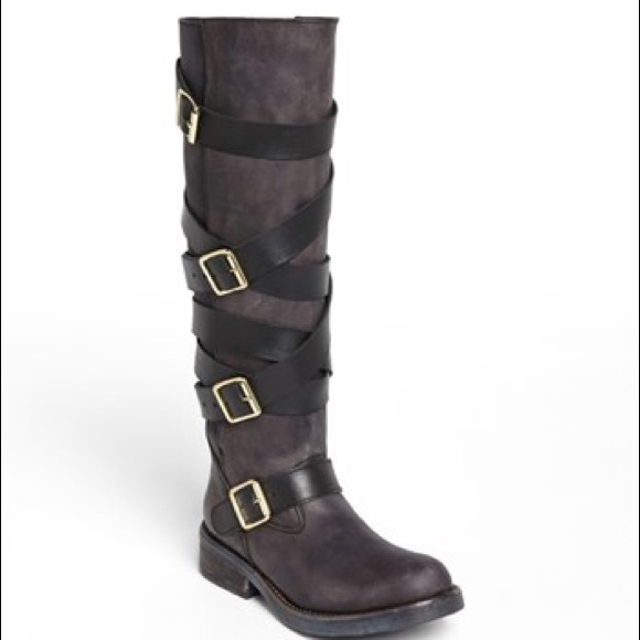 Steve Madden "Bryant" Belted Riding Boots