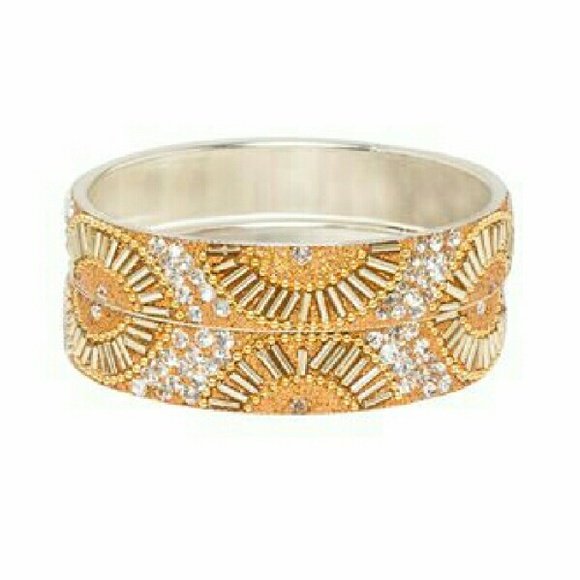 Chamak by Priya Kakkar Jewelry - Chamak by Priya Kakkar Gold Beaded Bangle Bracelet